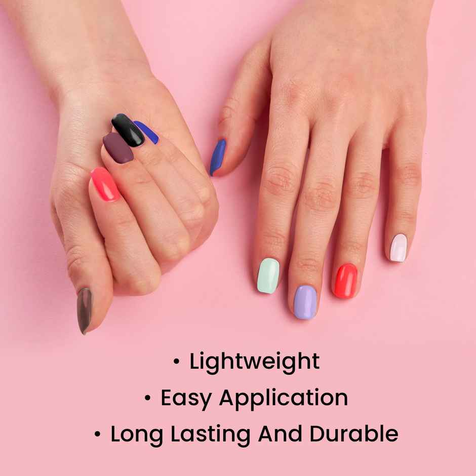 Faces Canada Ultime Pro Splash Instant Manicure - Bubblegum | Press On Nail Extensions | 16 PCS