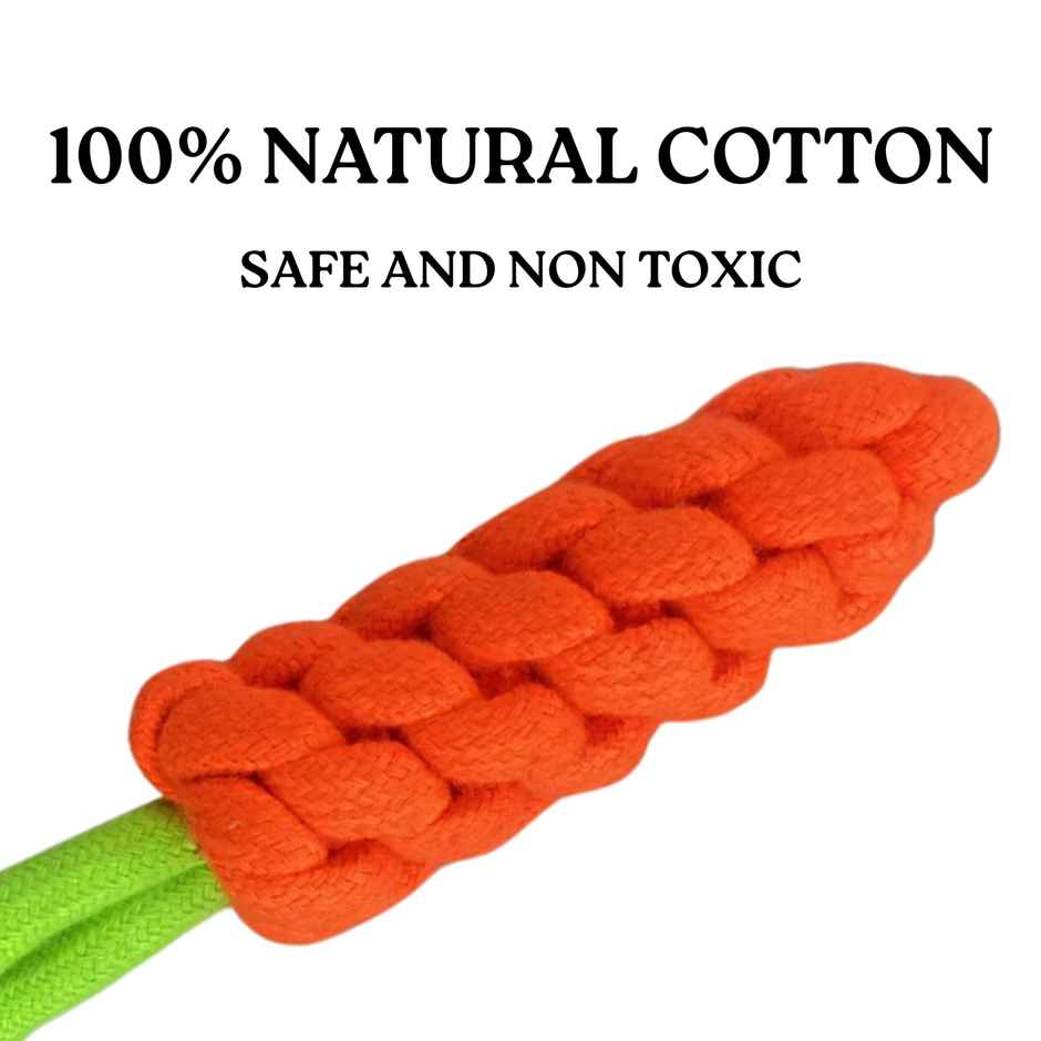 Payton Perry Dog Carrot Rope Chew Toy | Dental Cleaning | Fun - Red