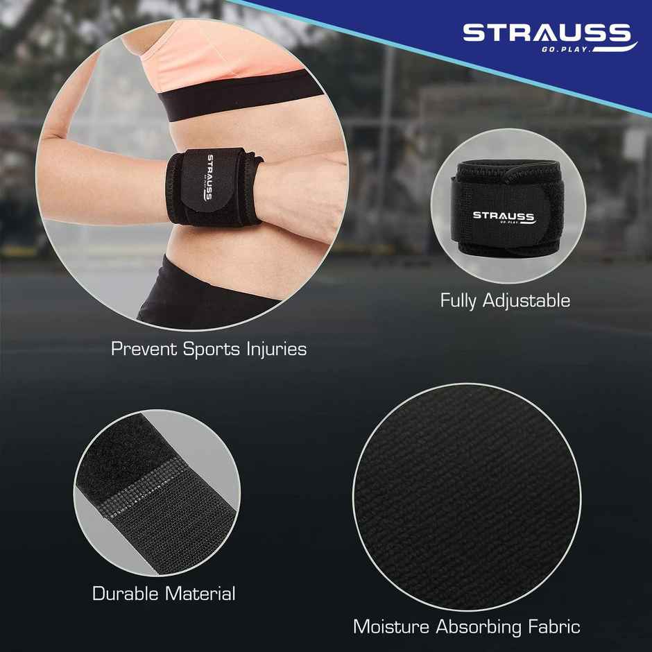 Strauss Wrist Support | Single | Free Size - Black