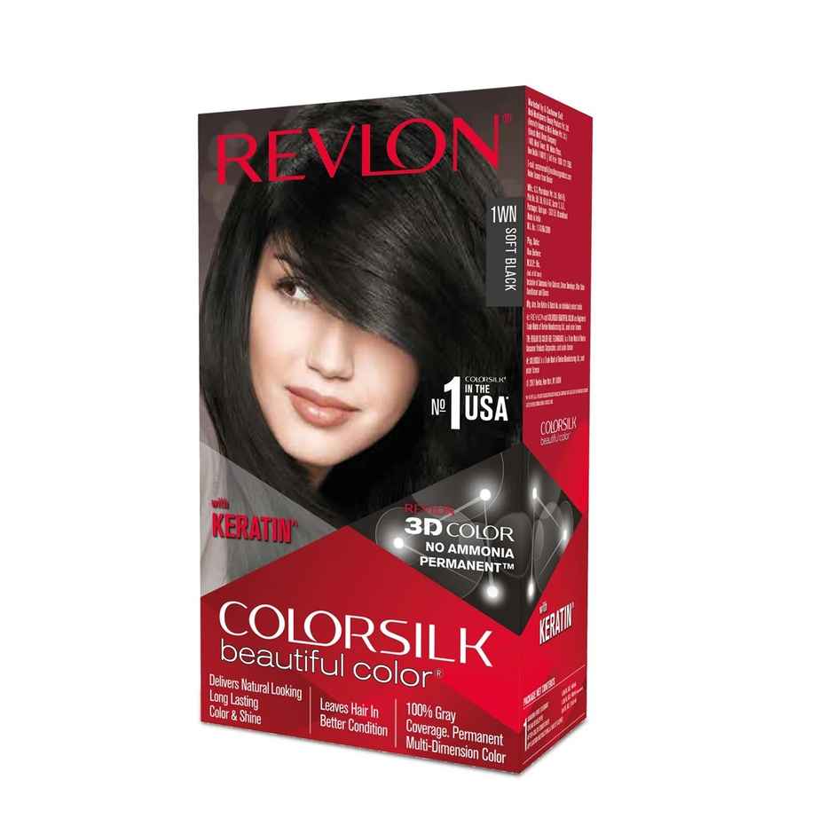 Revlon Colorsilk Hair Color with Keratin - Soft Black