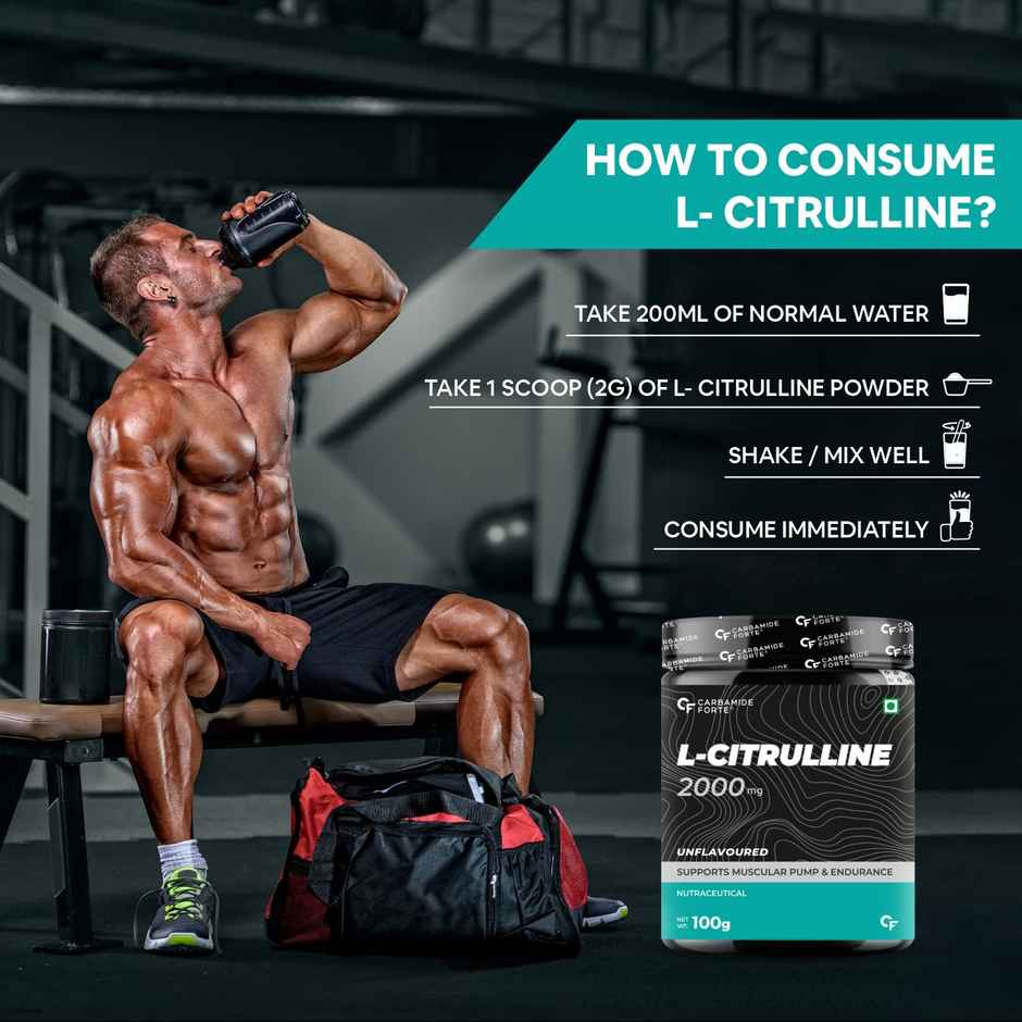 Carbamide Forte L Citrulline Malate Powder 2000mg - Unflavoured - 50 SERVINGS - 100g