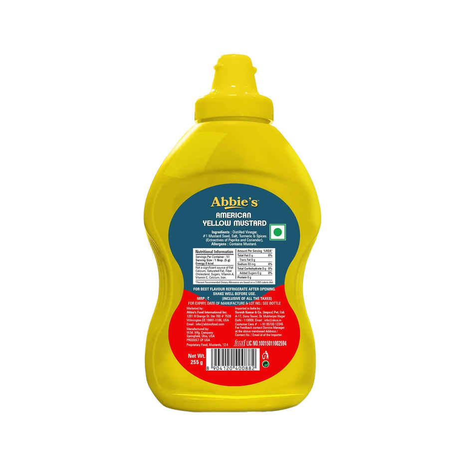 Abbie's Squeeze Yellow Mustard (S)