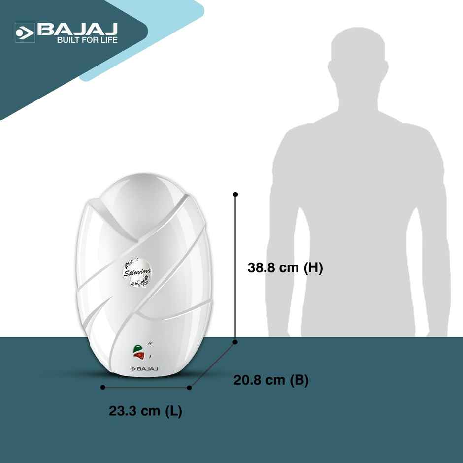 Bajaj Shield Series Splendora Plus 3L 3Kw Instant Water Heater For Home