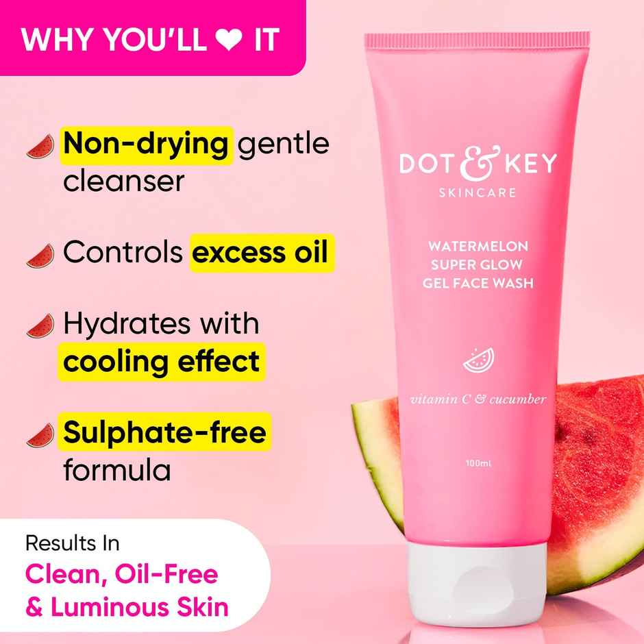 Dot & Key Watermelon Superglow Facial Gel Cleanser