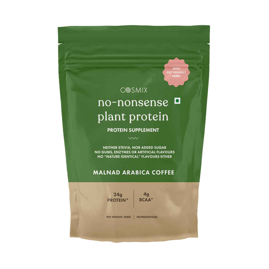 Cosmix No-Nonsense Plant Protein | Malnad Arabica Coffee | 24g Protein/Serve