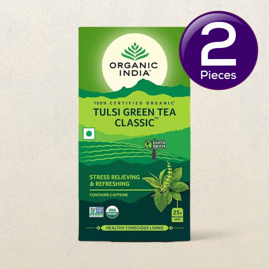 Organic India Tulsi Organic Classic Green Tea Combo