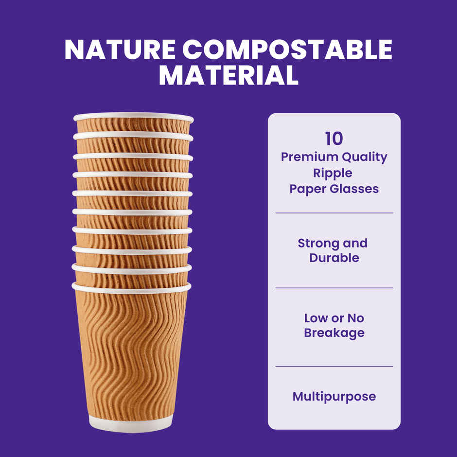 Ripple Glass | 250 ml | Pack of 10 | BAY6