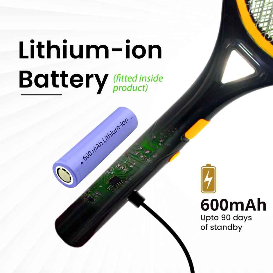 Mr. Right Rechargeable Mosquito Racket With Advanced Lithium-ion Battery