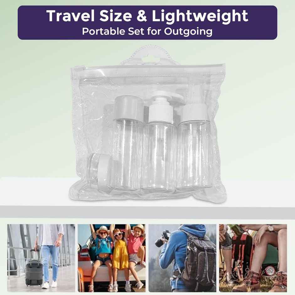 4-Pcs Travel Bottles Kit | Portable Refillable Toiletry Containers Set