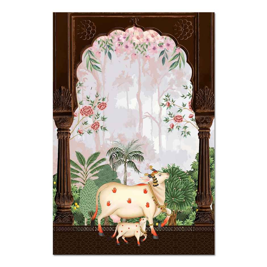 Paper Plane Design Indian Ethnic Traditional Wall Poster | Size 12 x 18 Inch | D95