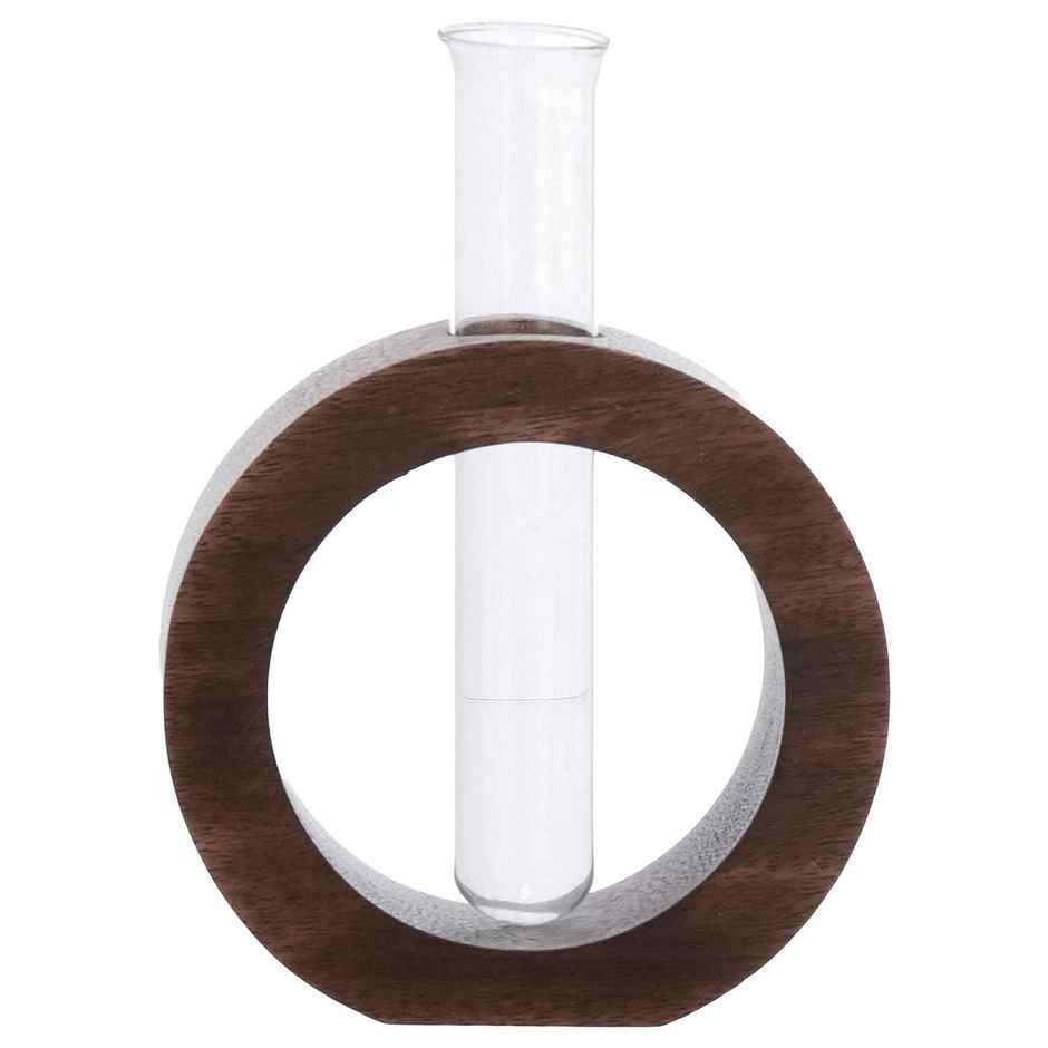 TIED RIBBONS Test Tube Planter | Brown - 4.5 in x 5.5 in