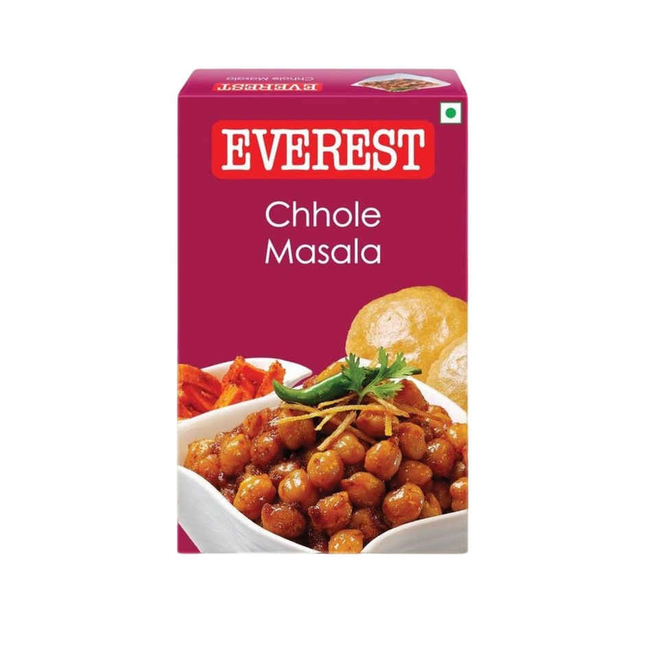 Everest Chhole Masala (50g) & Freshcon Cooked Kabuli Chana | Chickpeas (250g) Combo 
