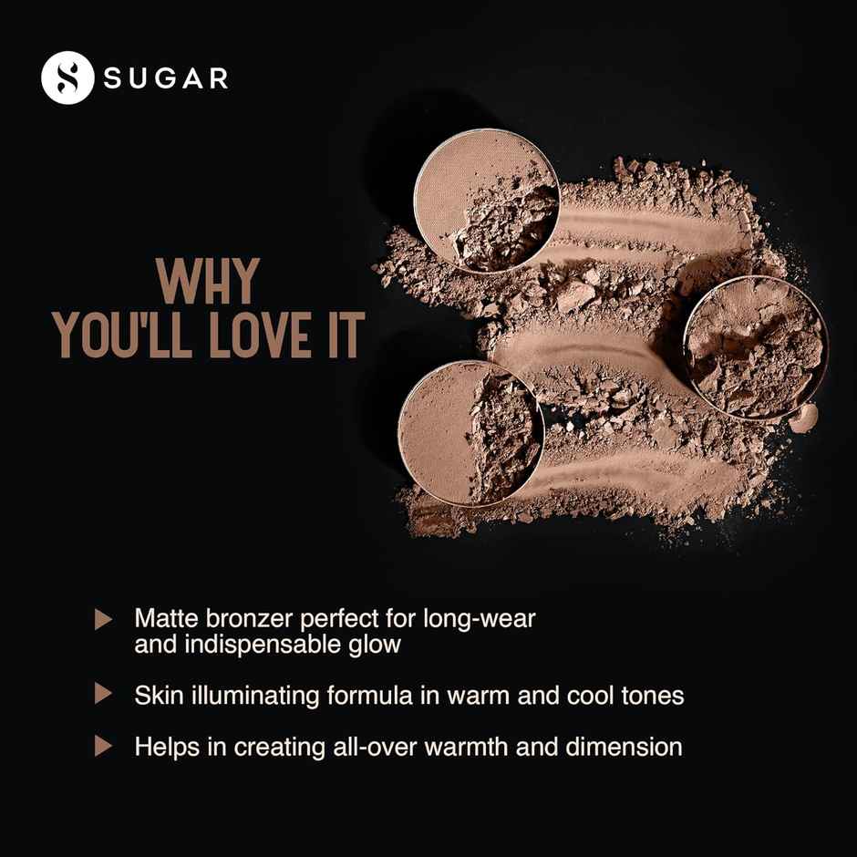 SUGAR Cosmetics Contour De Force Mini Bronzer - 01 Taupe Topper