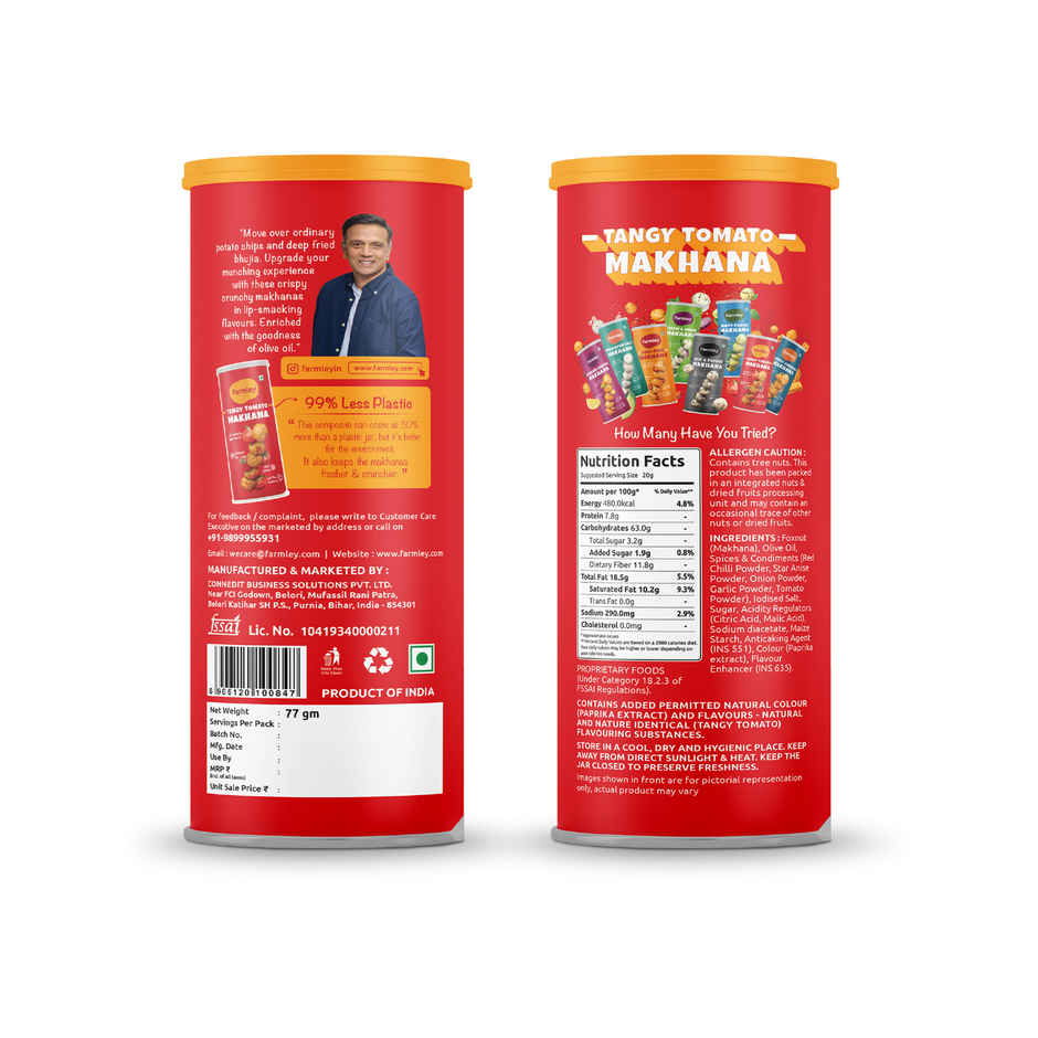 Farmley Tangy Tomato Makhana Roasted In Olive Oil