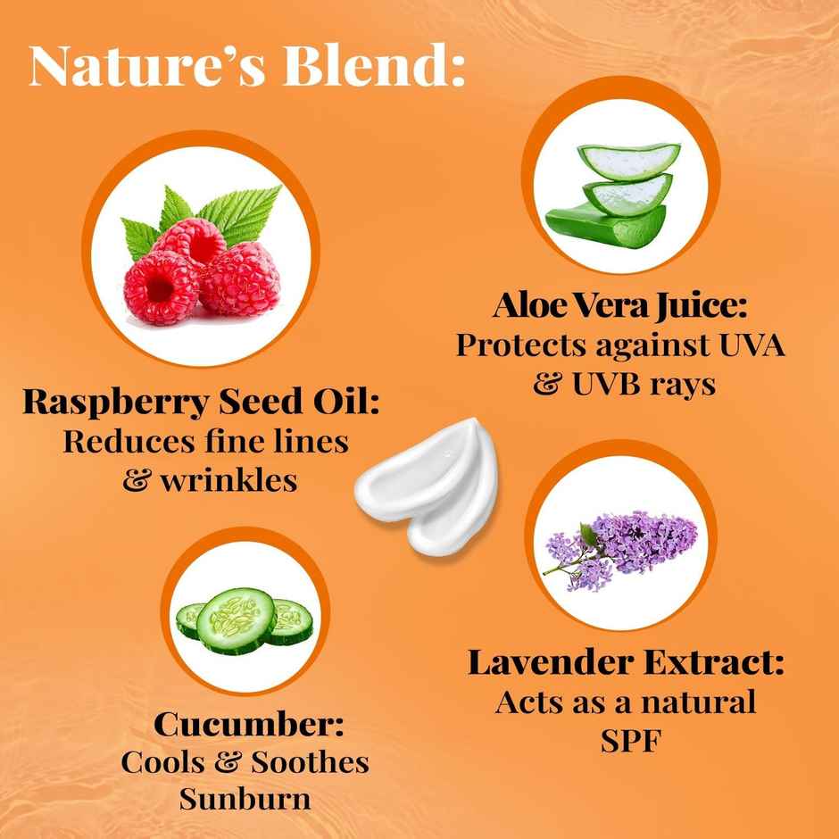 NutriGlow Advanced Organics Sunscreen - SPF 50 PA++++ Vitamin C Mattifying Sunscreen