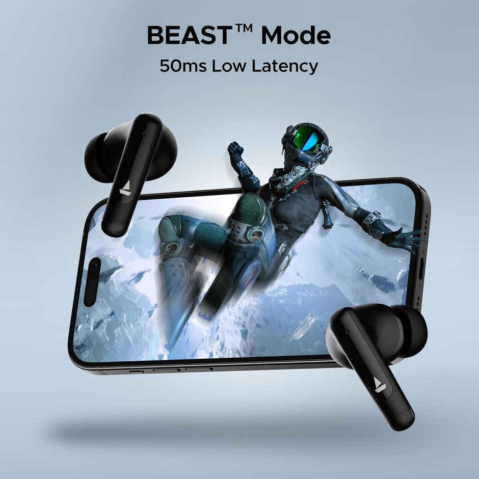 boAt Airdopes Unity ANC TWS Earbuds w/ 50H Playtime, ANC Upto 32 dB & Dual Mics with ENx Tech (Black)