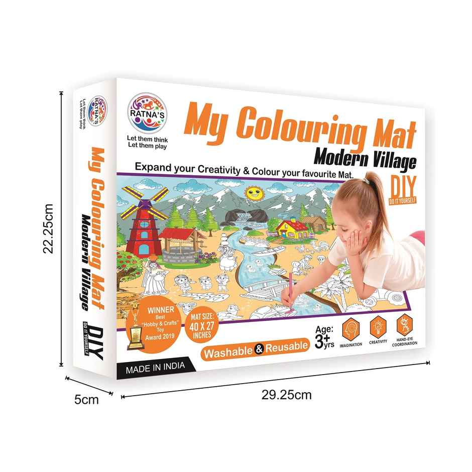 Ratna's My Colouring Mat Modern Village