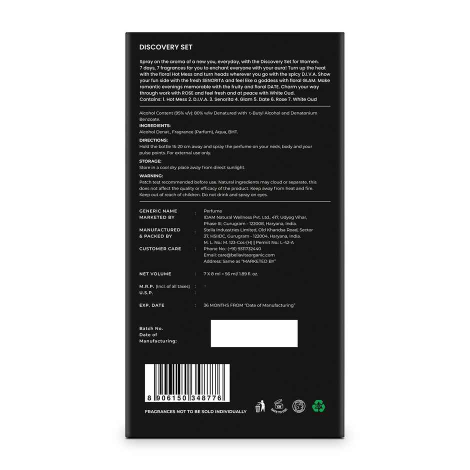 Snickers Shareable Bites Chocolate Pack Loaded With Peanuts Nougat & Caramel(120gms) & Bella Vita Luxury Edp Discovery Gift Set For Women(56ml) Combo