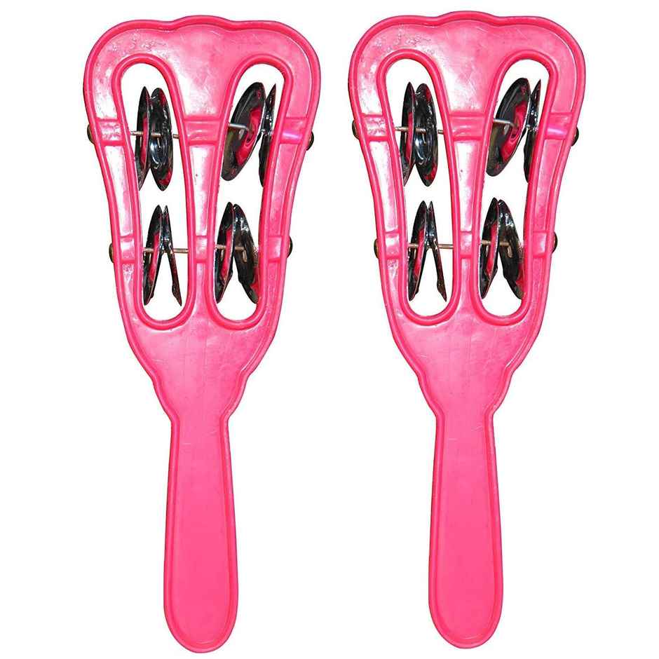 Divine Vibes Plastic Multicolour Hand Taal - Set Of 2