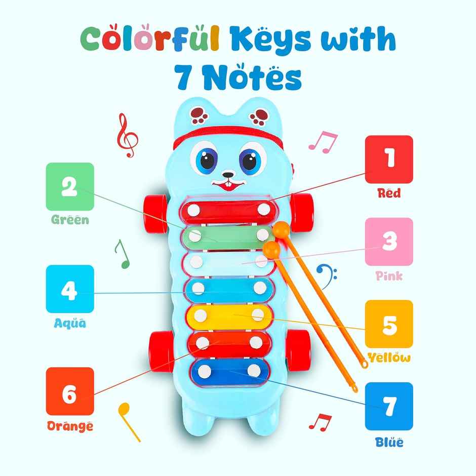 Mommers Xylophone Musical Educational Toy for Kids | 1-3 Year Old I Toddlers | 2-in-1 Piano