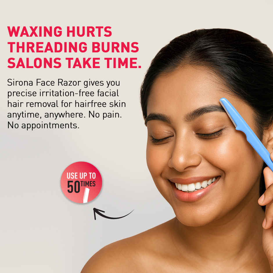 Sirona Reusable Face Razor for Women Facial Hair | Instant & Painless Hair Removal