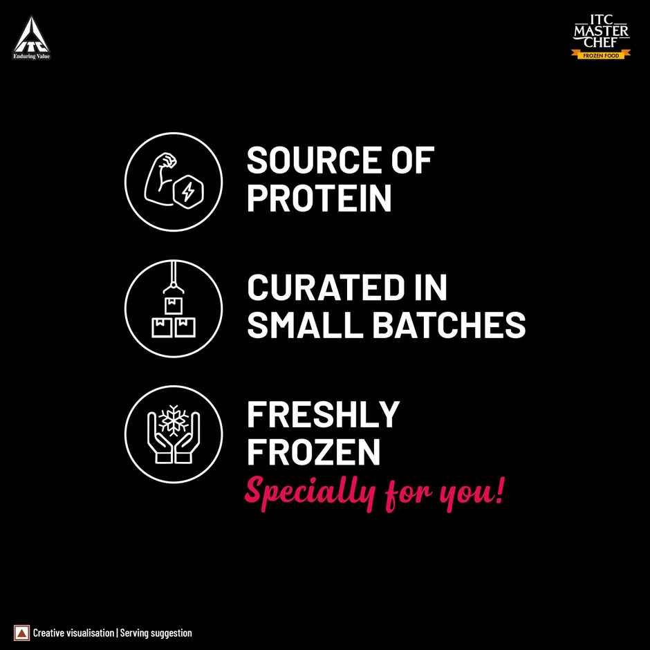 Itc Master Chef Desi Style Chicken Patty | Goodness Of Protein | No Added Preservatives | 6 Pieces (330g) & The Health Factory Zero Maida Burger Bun | Clean Label - Not Brown (120g) Combo