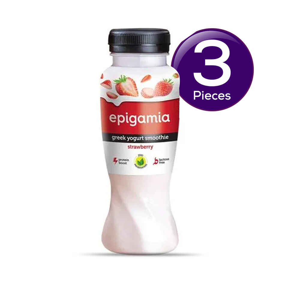 Epigamia Greek Yogurt Strawberry Smoothie Combo