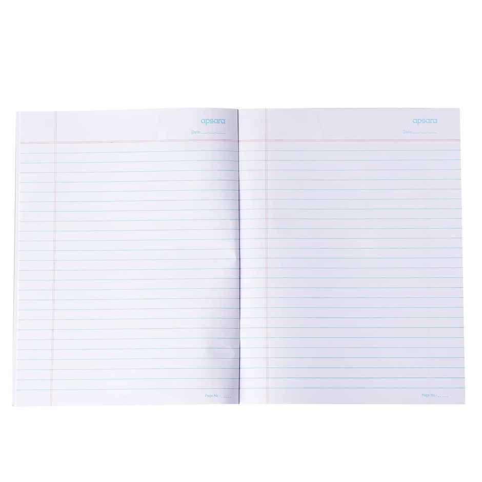 Apsara Kingsize Single Line Notebook | 24 Cm x 18 Cm | Pages - 120 | Assorted