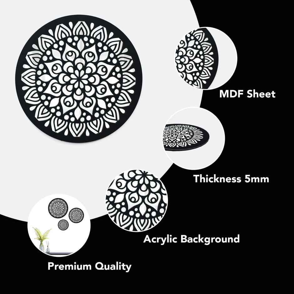 Ekhasa Mandala Mirror Wall Decor For Home | Mirrors Set For Wall | Foyer Decoration For Entrance