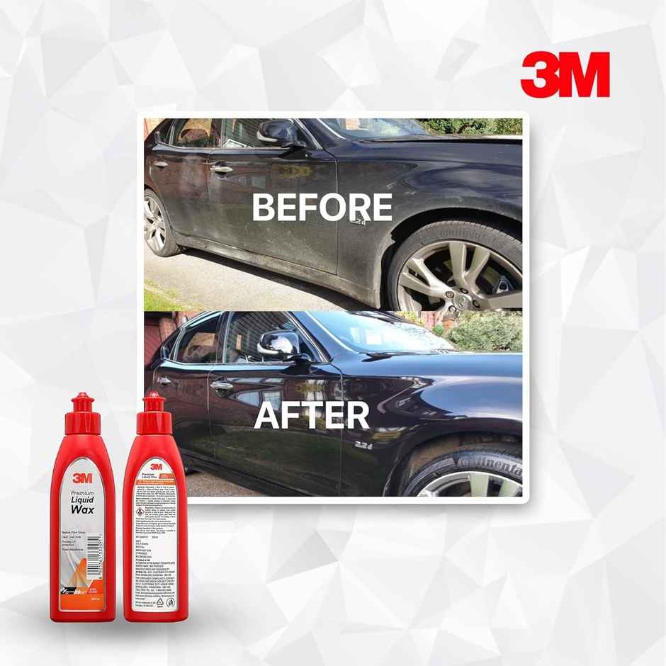 Softspun Microfiber Cleaning Cloths (340 Gsm, 40X40Cm, 2Pc, Grey) (2pc) & Motomax Chain Lube Spray 100 Ml (1pc) & 3M Premium Liquid Wax | Restores Car Paint Gloss And Lustre, Water Repellent | 200 Ml (200ml) & 3M Foaming Car Interior Cleaner | Upholstery & Leather Cleaner | 290 G (290g) Combo