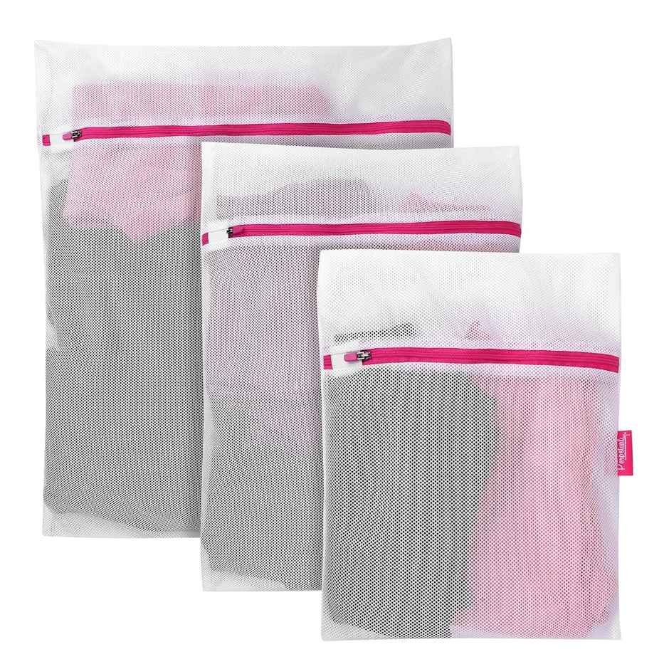 Perpetual Reusable Laundry Mesh Bags | Zippered Wash Bags | Undergarments Organizer | Pack of 3