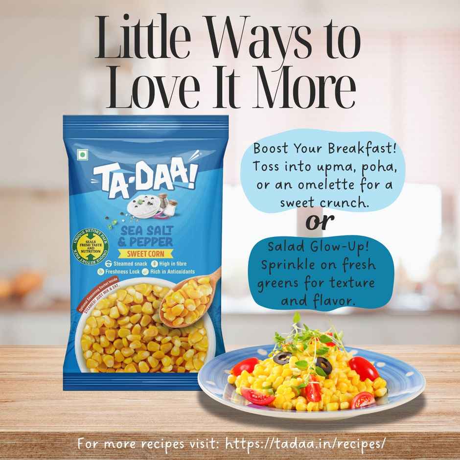 Tadaa Sweet Corn Kernels Sea Salt & Pepper