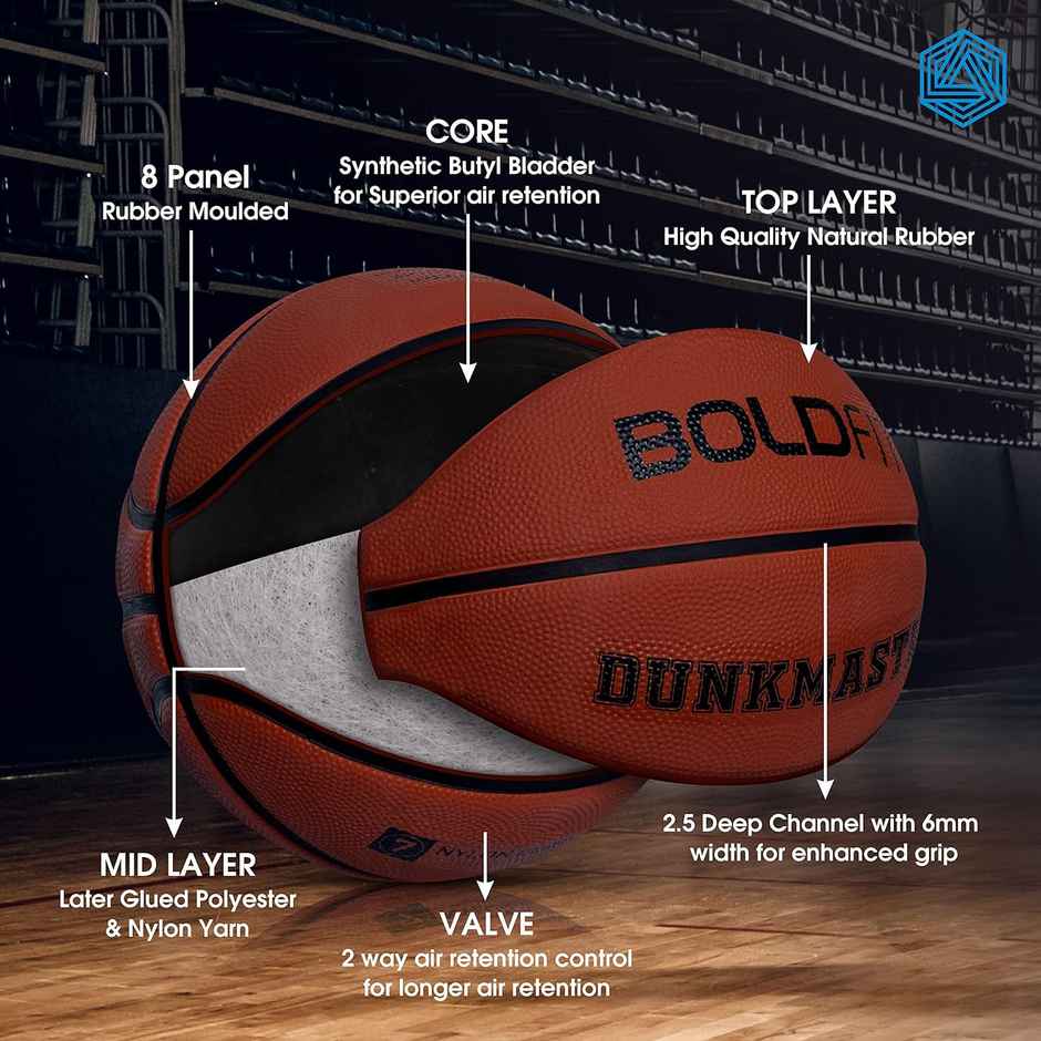Boldfit Basketball Size 7 Professional Basket Ball For Indoor-Outdoor Training