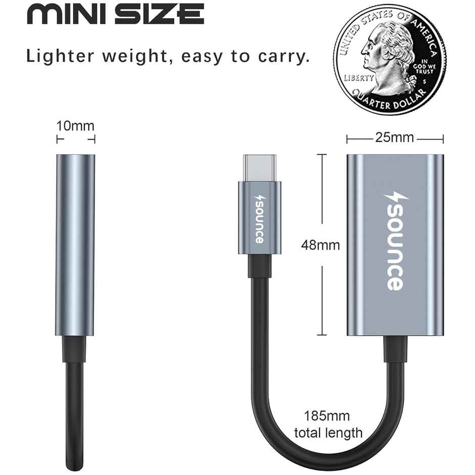 Sounce Usb C To Hdmi Adapter, Type C To Hdmi 4K Adapter (Thunderbolt 3Compatible) (Grey)