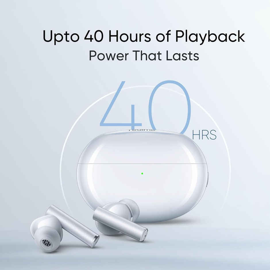 realme in Ear Buds Air 6 Pro with Dual Drivers(11Mm+6Mmtweeter),40 Hours Play Time,Fast Charge,50 Db ANC,Lhdc 5.0,55Ms Low Latency, Spatial Audio,Ip55 Dust&Water Resistant,Bt V5.3(Silver Blue)