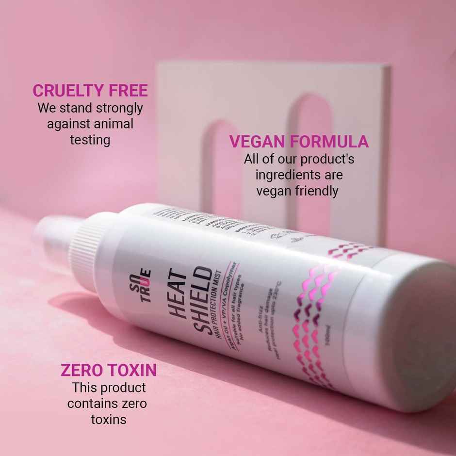 Sotrue Heat Shield Hair Protection Spray With Argan Oil - Anti Frizz & Lightweight