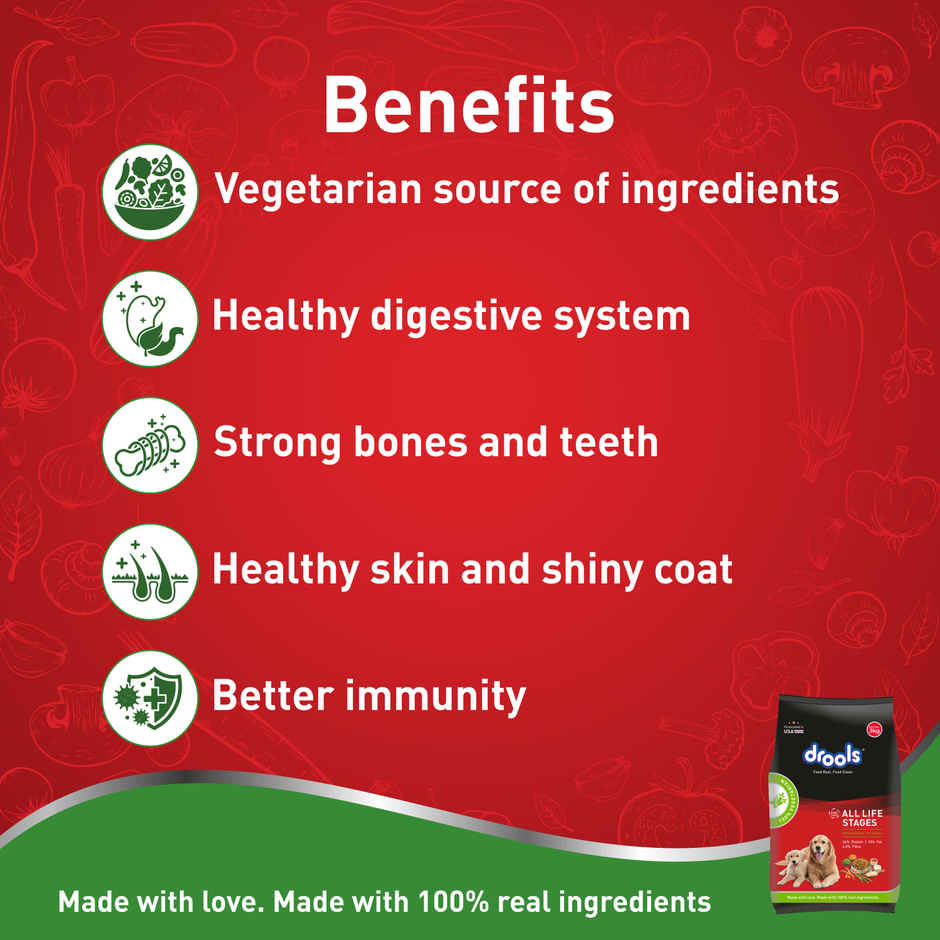 Drools All Lifestages 100% VEG Dry Dog FOOD