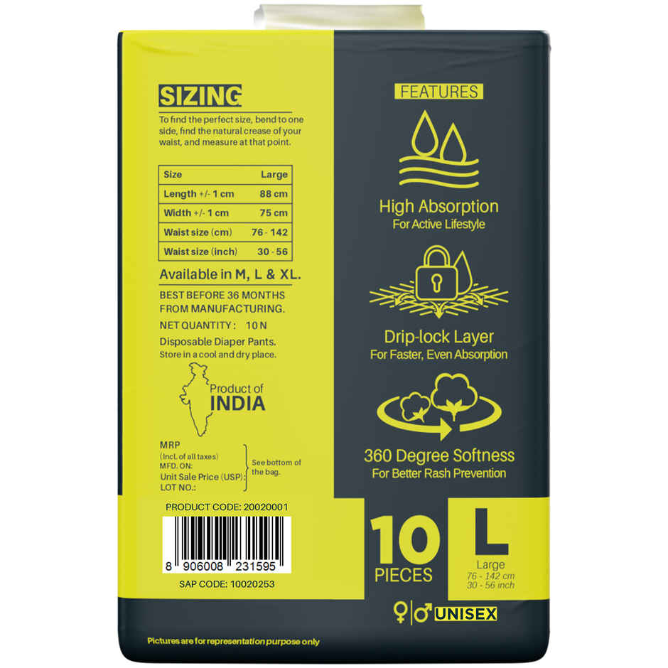 B-FIT Adult Diaper Pant | Regular Type | L | 30 - 56 inch