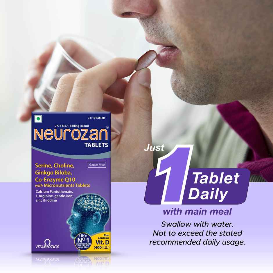 Neurozan Tablets With Ginkgo Biloba Support Brain Health