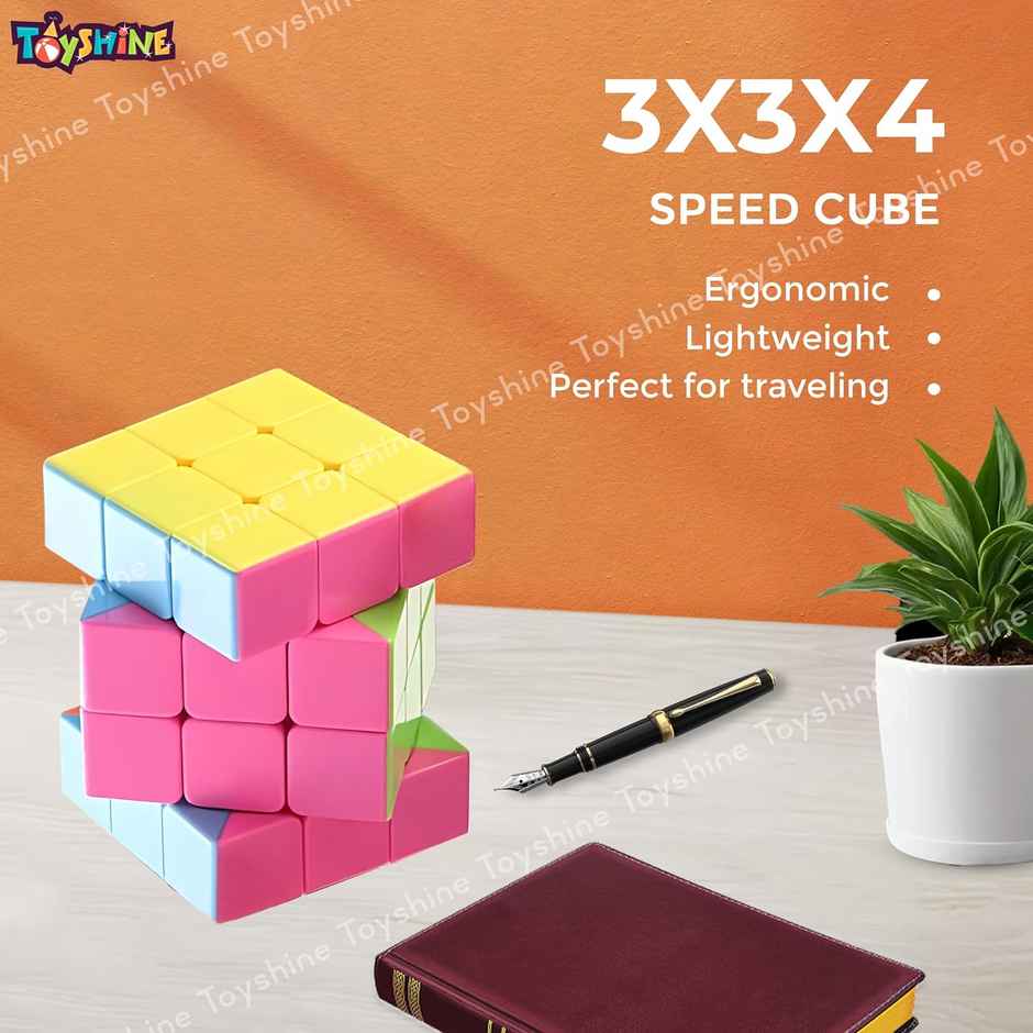 Toyshine 3X3X4 Stickerless Smooth Play Speed Cube Speedy
