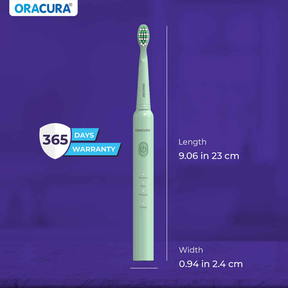 Oracura Sb200 Sonic Lite Rechargeable Electric Toothbrush Green