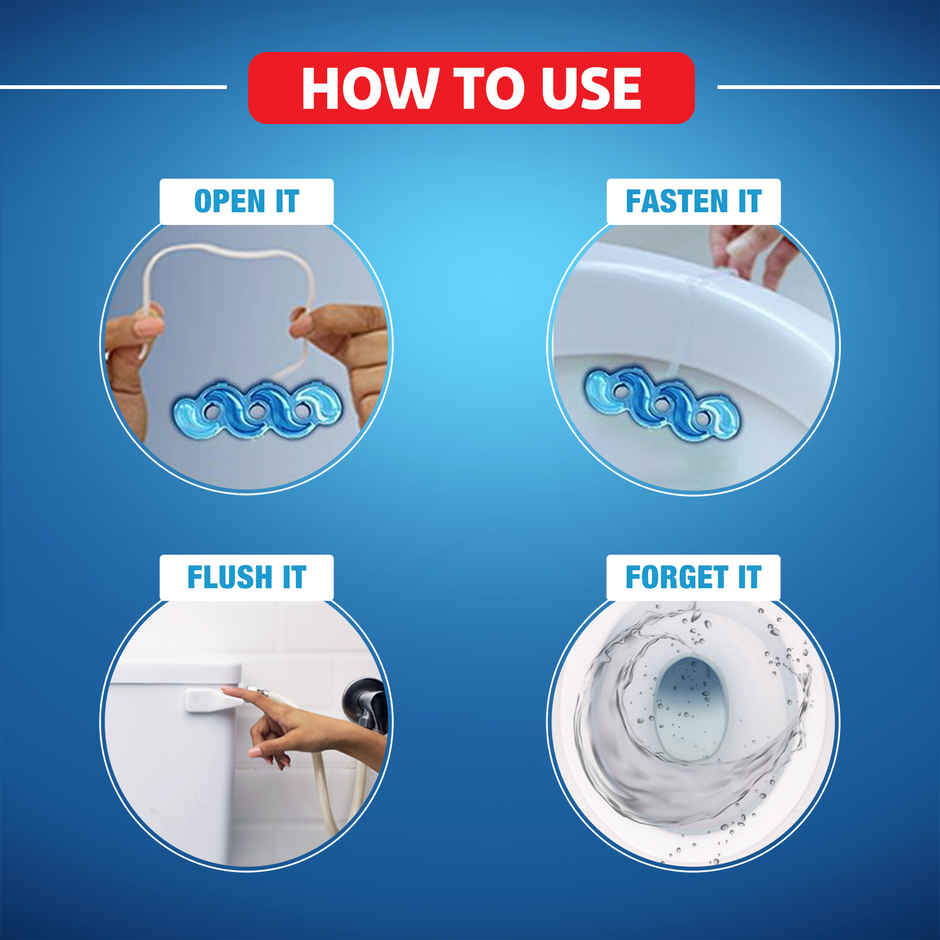 Harpic Atlantic Burst Power Fresh 6 Toilet Cleaner Rim Block