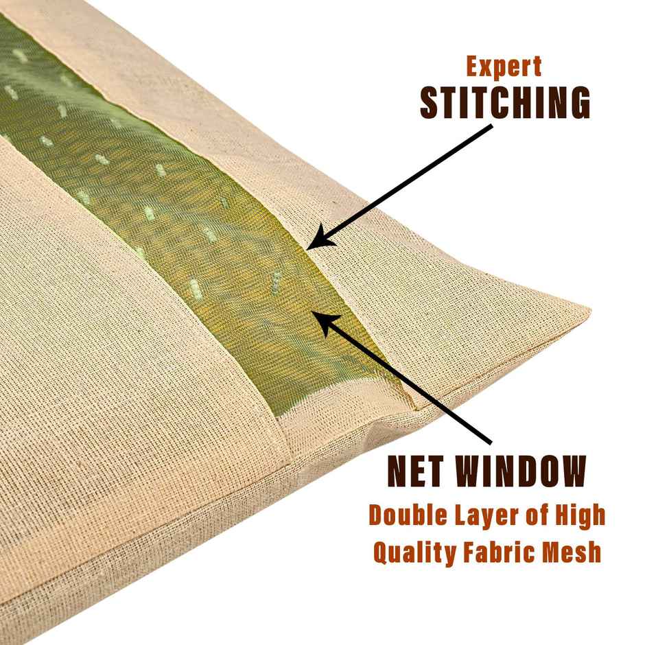 Kuber Industries Cotton Wardrobe Single Packing Storage Saree Bags|Pack of 5|Cream