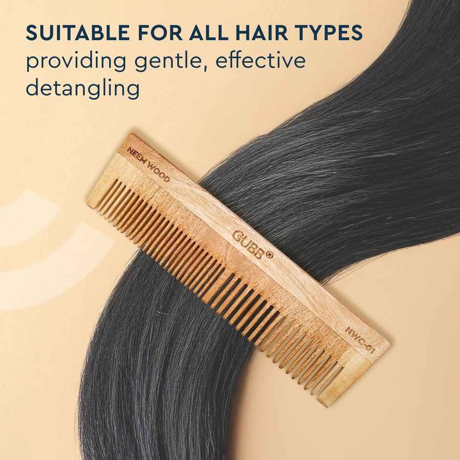GUBB All Purpose Neem Wood Comb