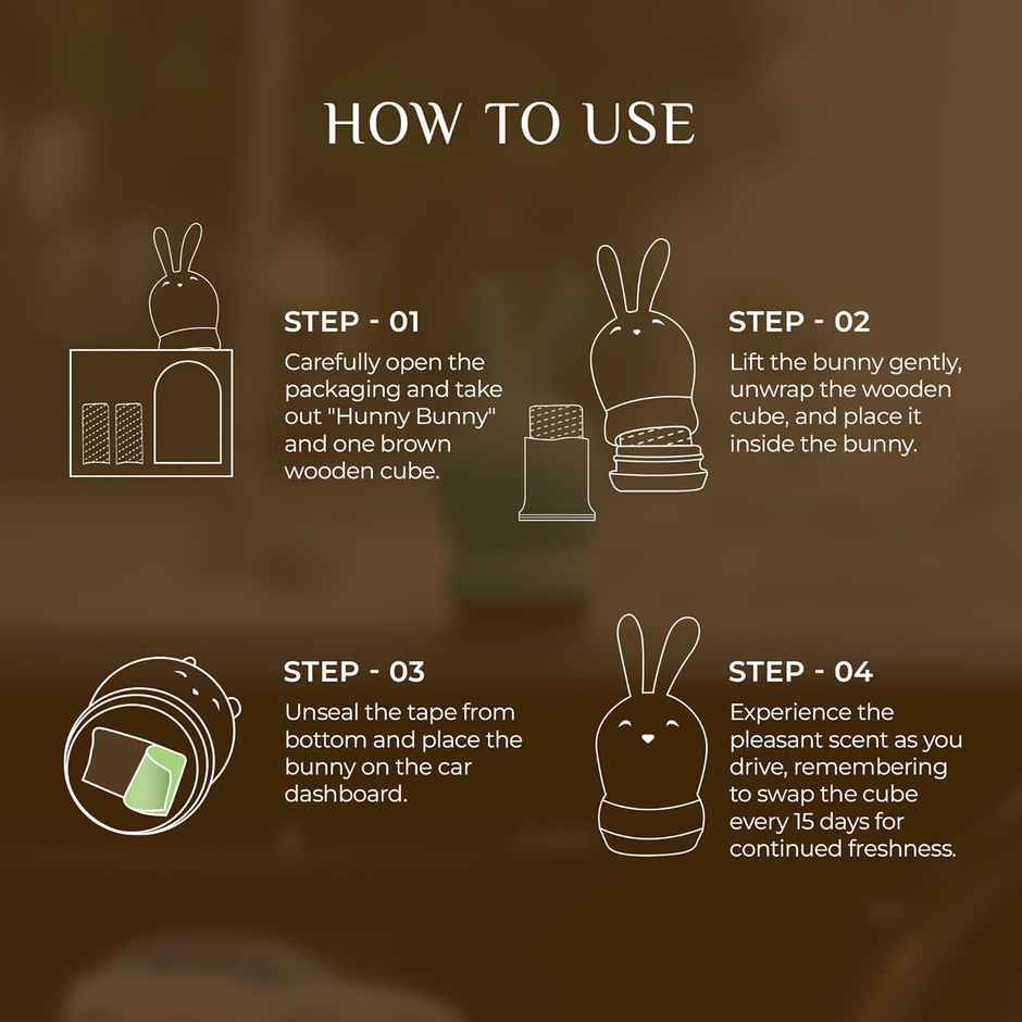 Aromahpure Hunny Bunny Car Air Freshner - Musk