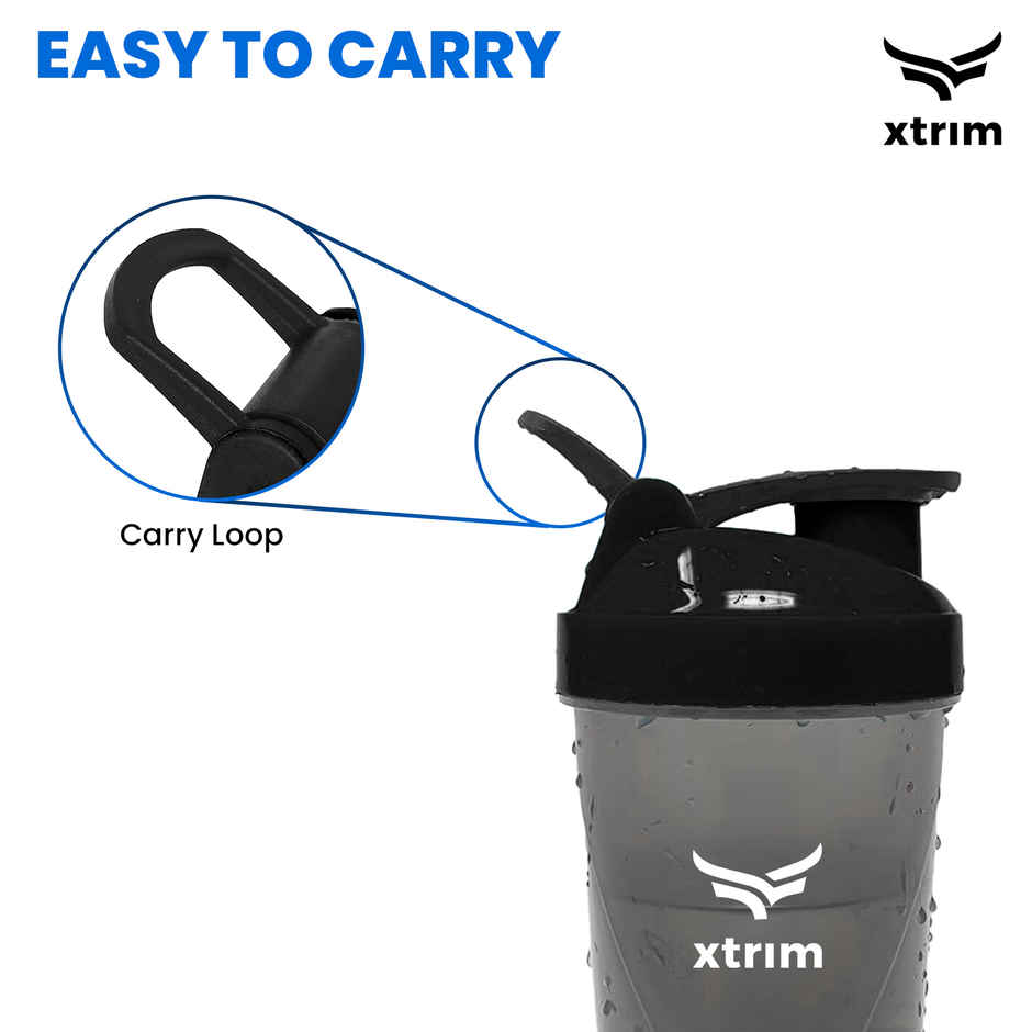Xtrim Shaker for Protein Shake, Gym Bottle - Lightweight & Leakproof | Assorted