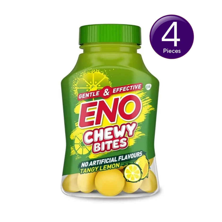 ENO Chewy Bites Tasty Chewable Antacid For Gentle & Effective Relief From Acidity Tangy Lemon Combo 