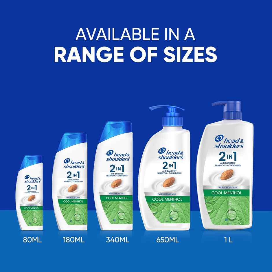 Head & Shoulders 2-In-1 Cool Menthol Anti Dandruff Shampoo + Conditioner For Women & Men