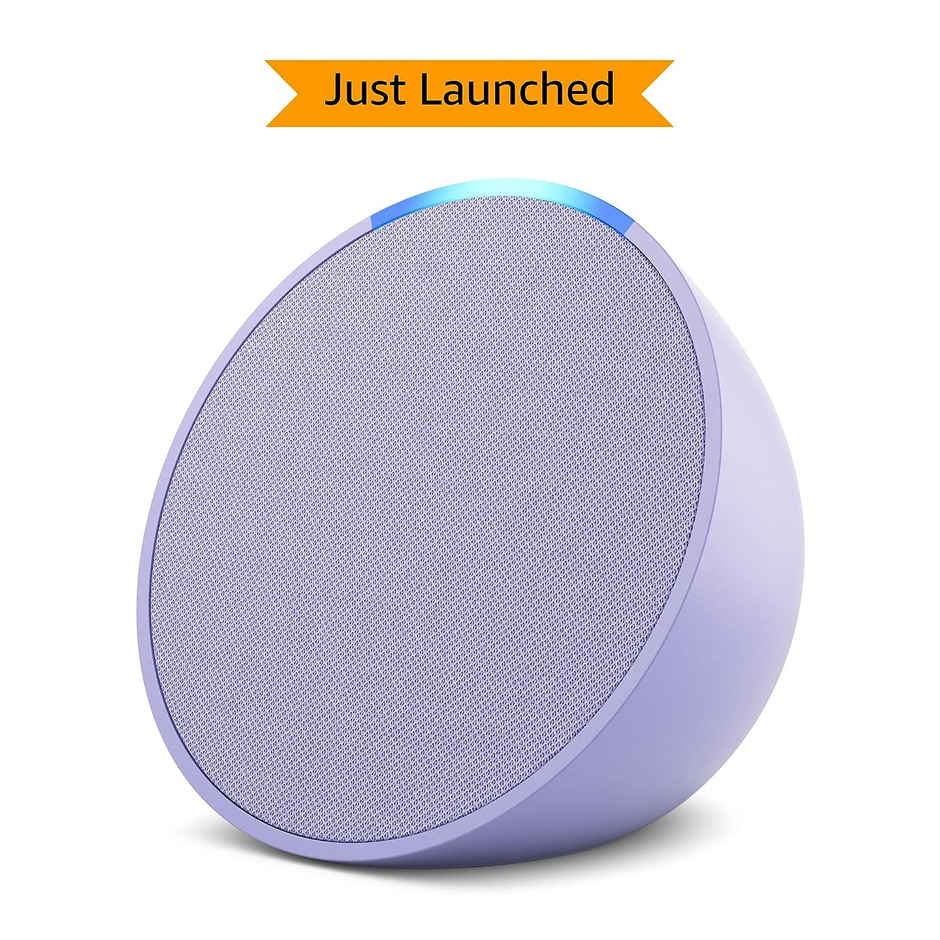 Amazon Echo Pop Smart Speaker | Alexa & Bluetooth | Loud Sound with Balanced Bass | Purple