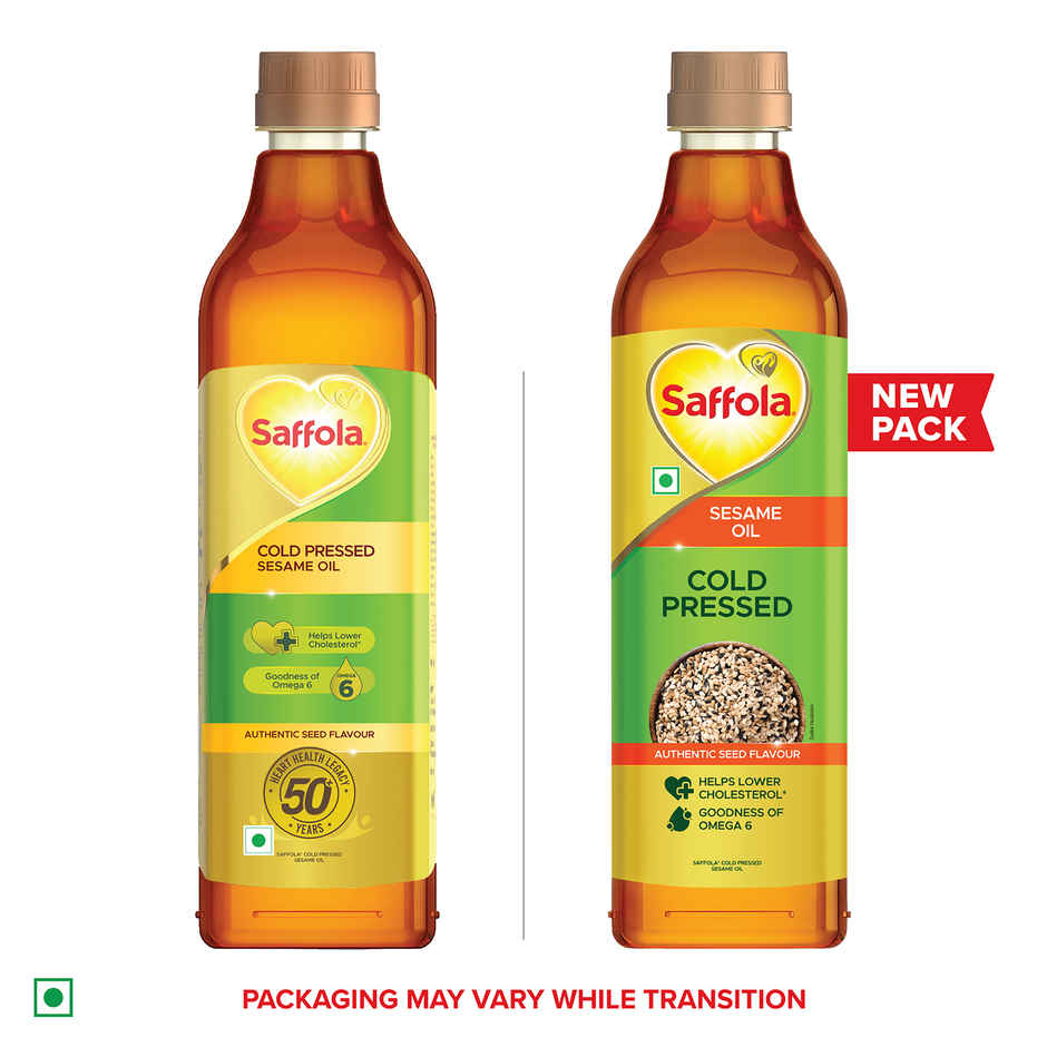 Saffola Sesame (Til-Gingelly) Seed Cold Pressed Oil | Helps Lower Cholesterol